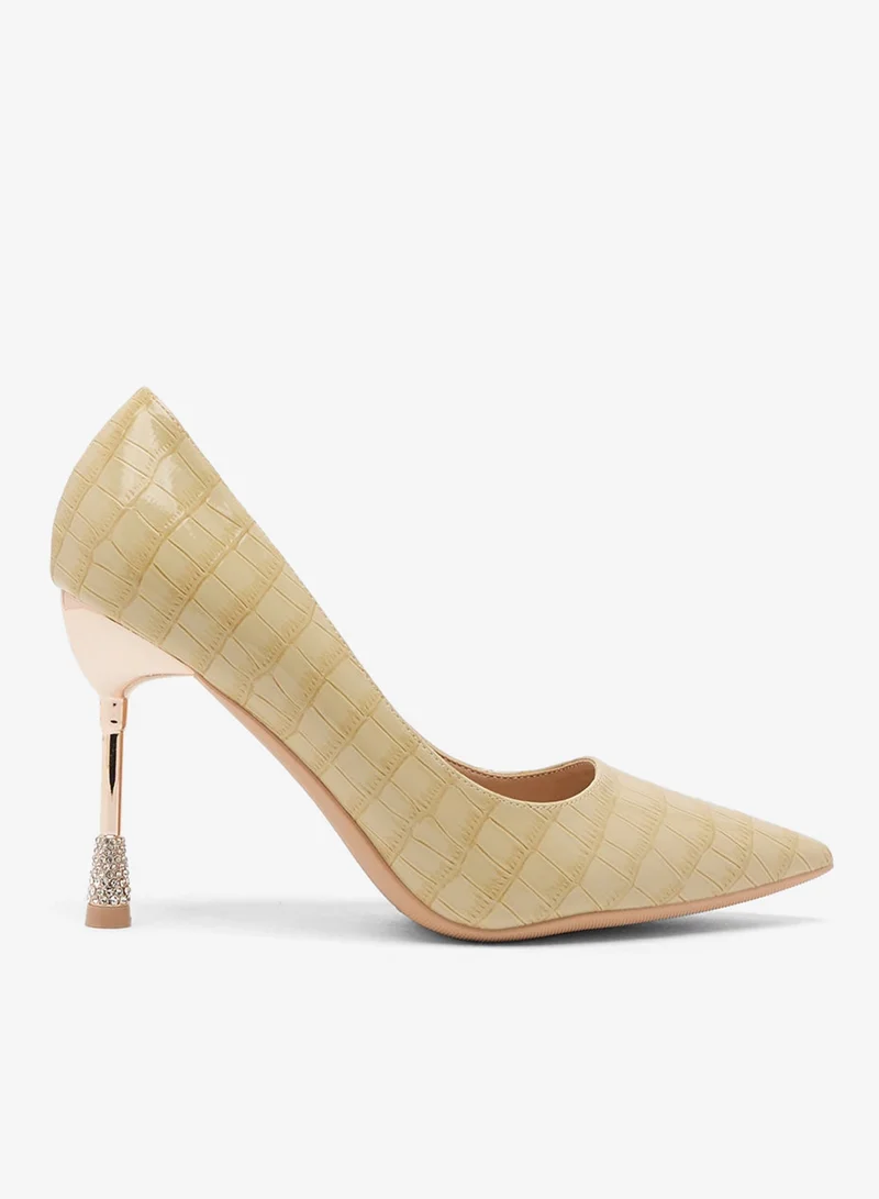 High Heel Pumps Pale Beige