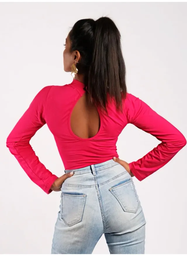 Women’s Slim Fit Everyday Bodysuit Pink – image 4