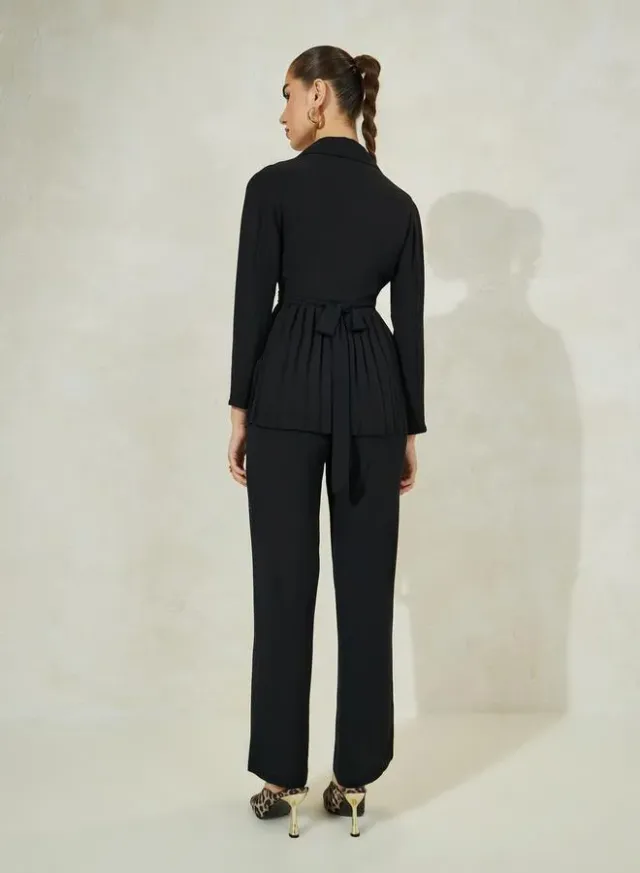 Pleated Blazer and Tailored Pants Set – image 4
