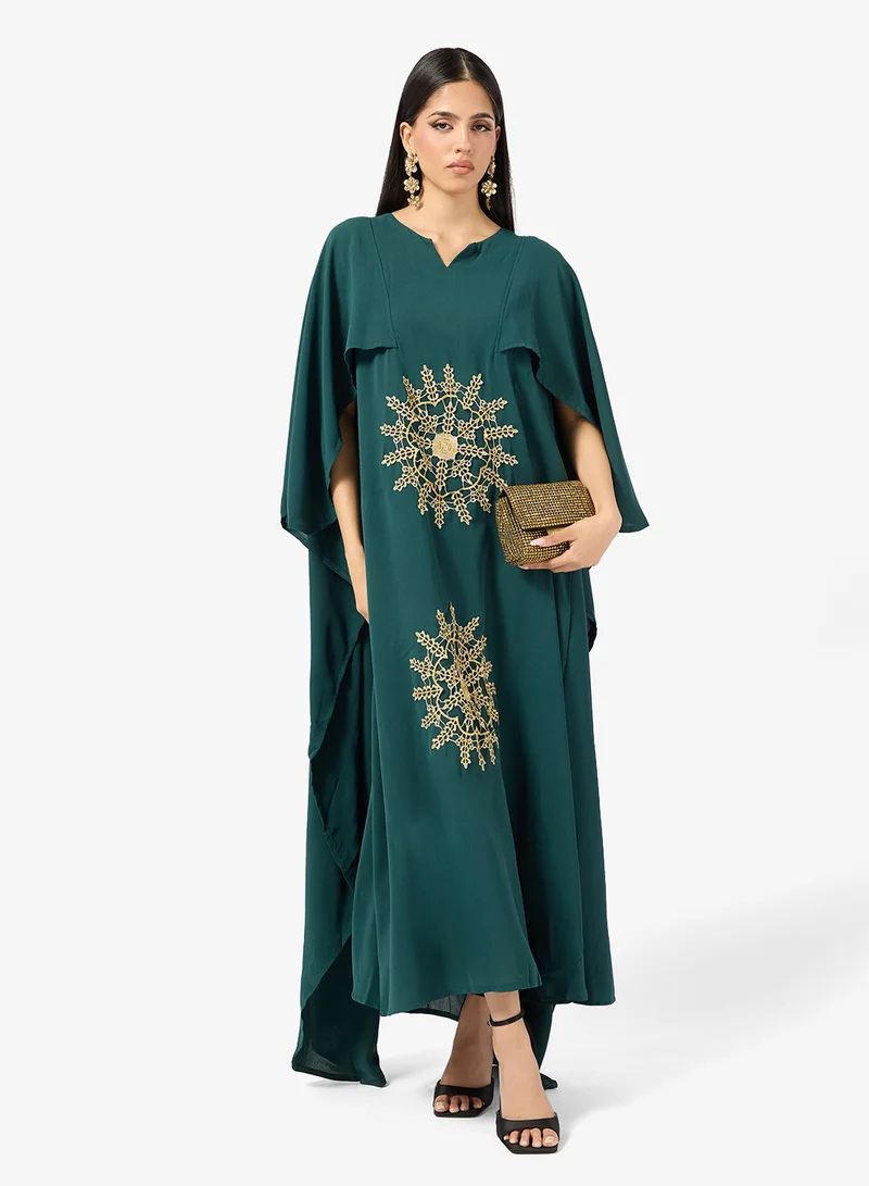 Embroidered Cape Kaftan