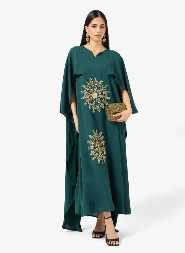 Embroidered Cape Kaftan