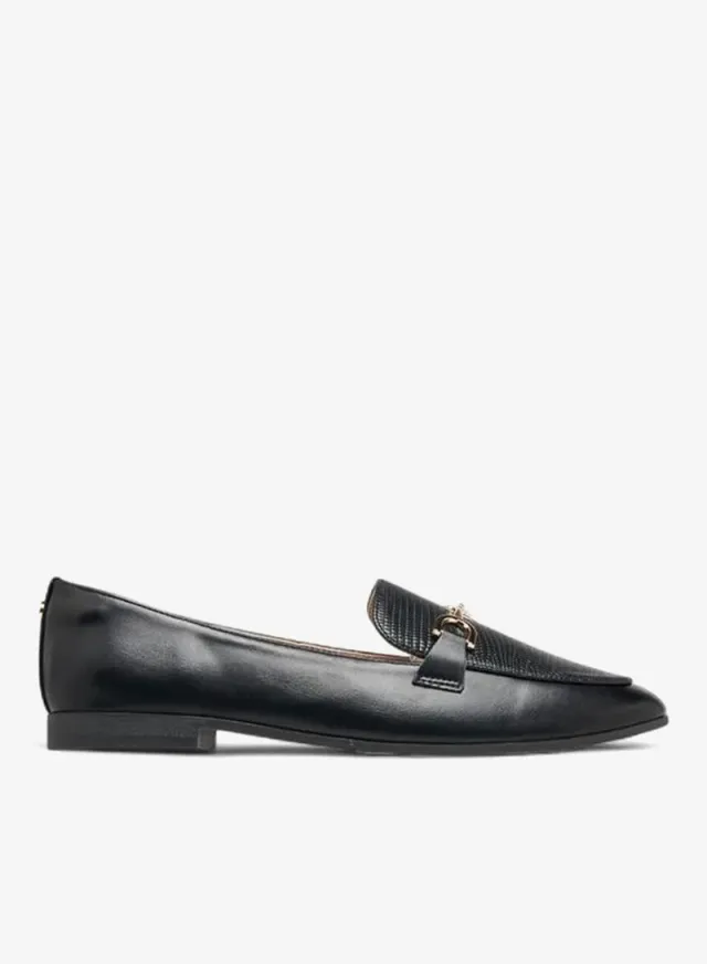 Women's Panelled Slip-On Loafers with Metallic Detail – image 2