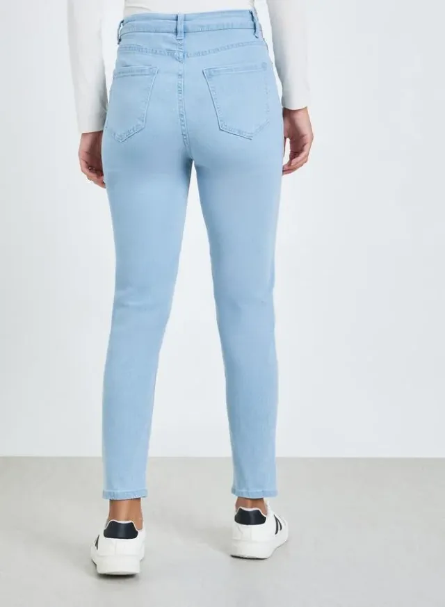 Women’s High Rise Slim Fit Jeans Light Blue – image 4