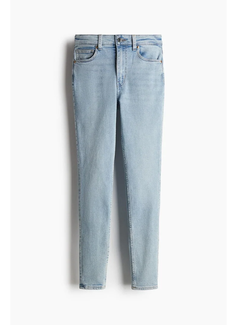 High-Waisted Skinny Jeans Light Blue