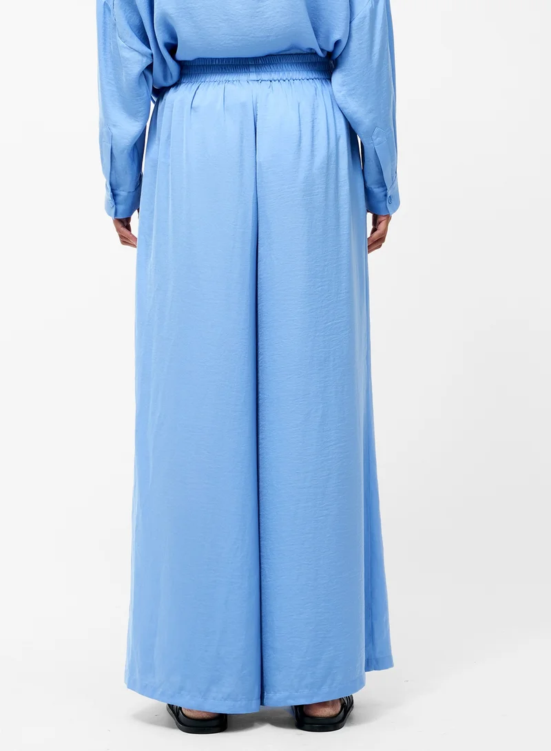 Damasco Air Flow Wide Leg Trousers Light Blue