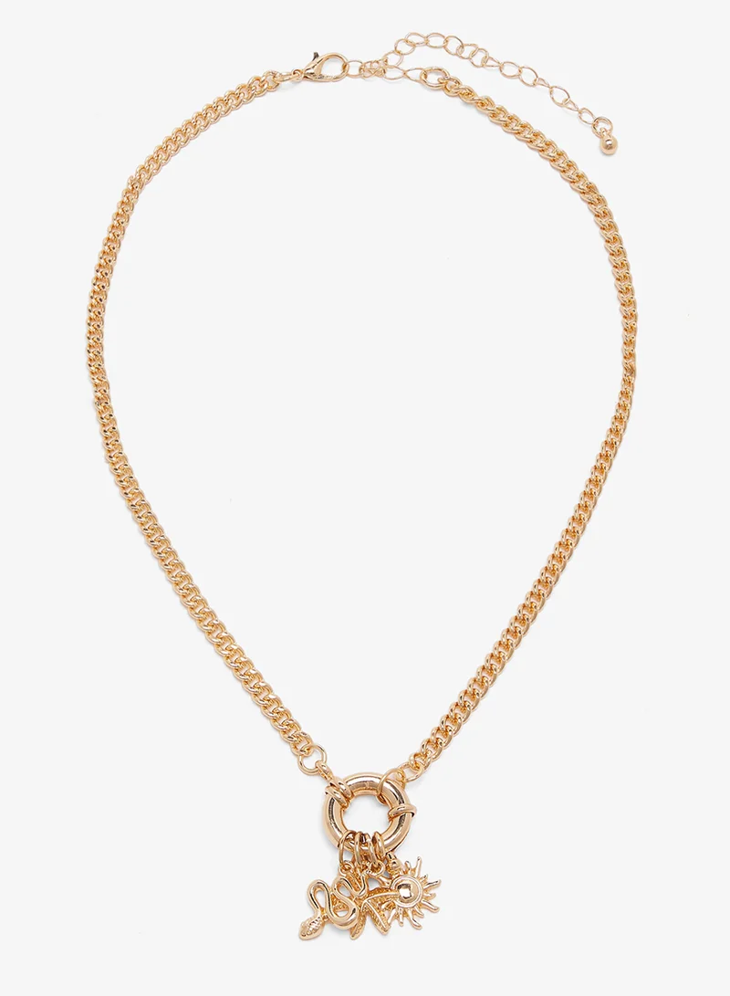 Charm Necklace Gold