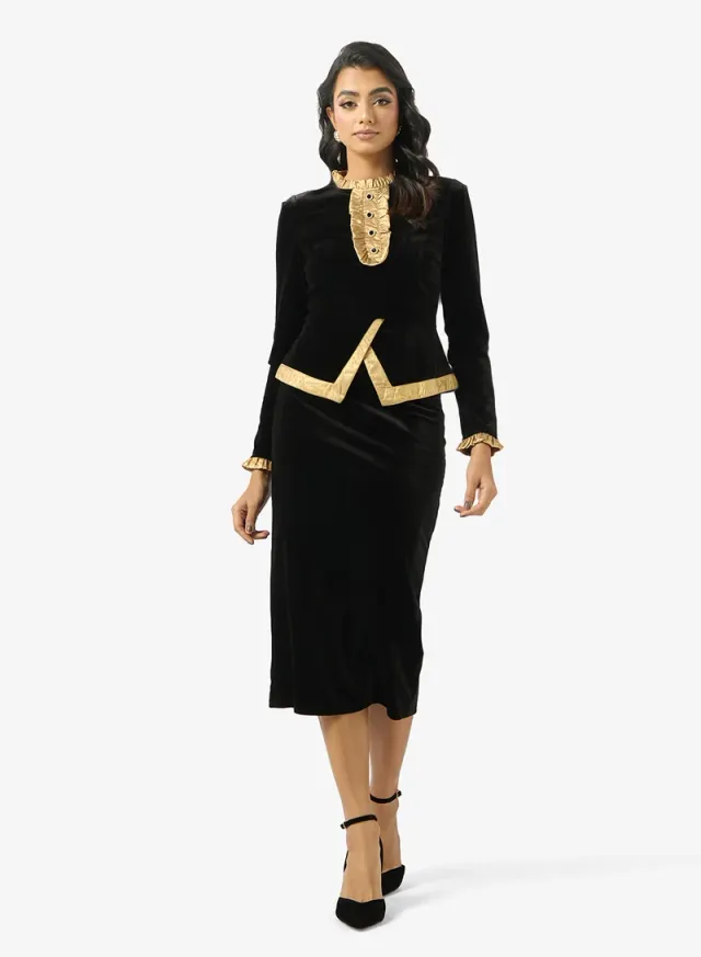 2-Piece Blazer & Column Skirt Set