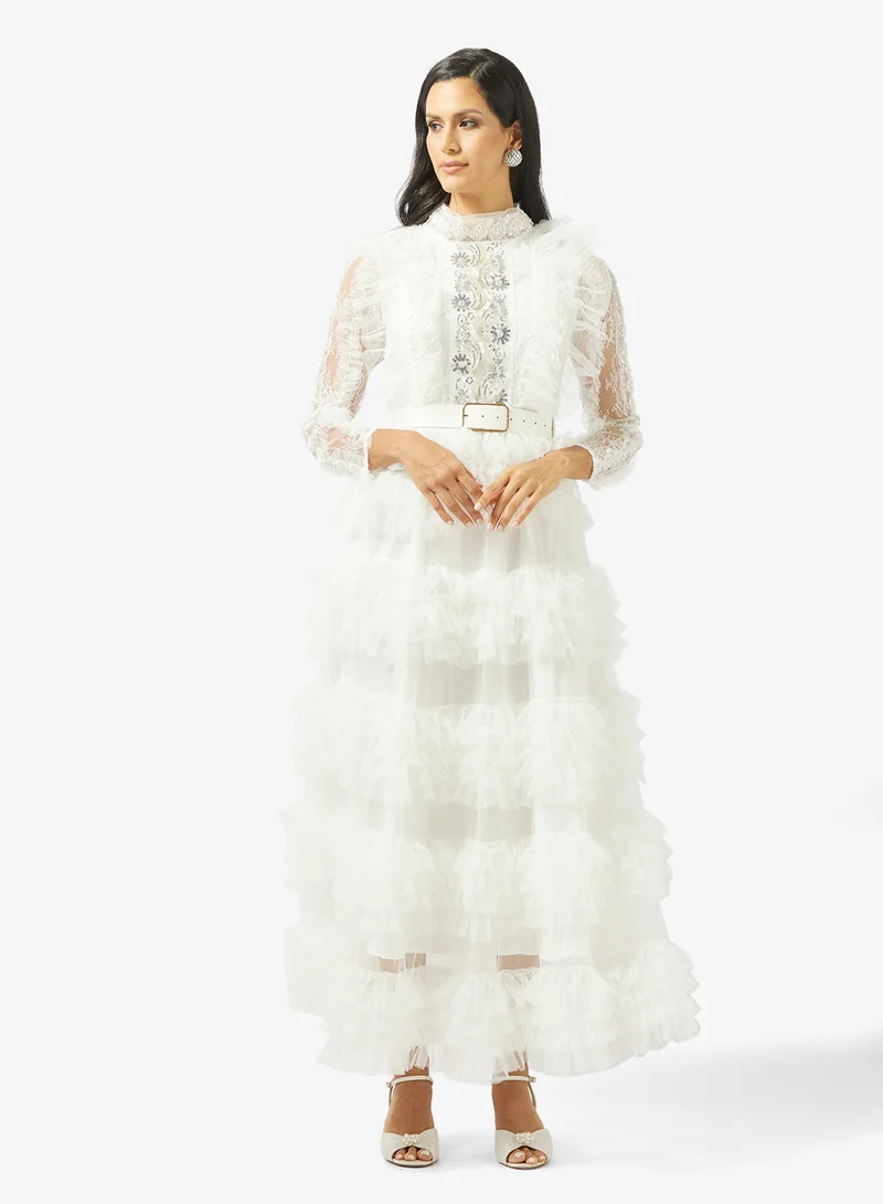 Ruffled A-Line Dress