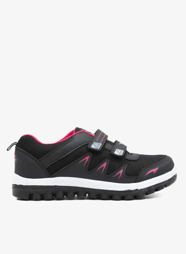 Black Lightweight Running Shoes for Women with Hook and Loop Closure – image 2