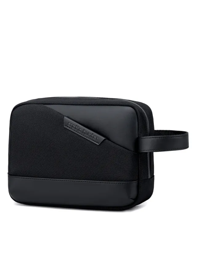 Unisex Water Resistant Multi-Pocket Clutch Bag Black