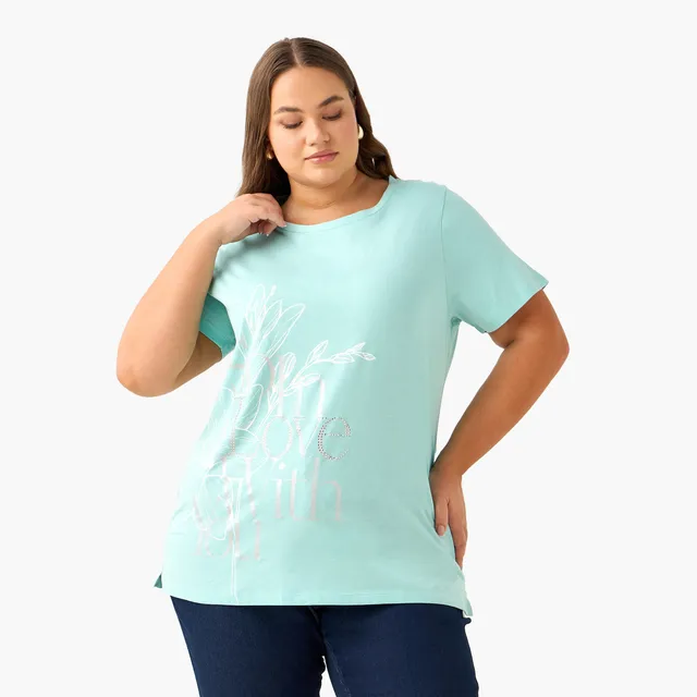 Ulla Popken Floral Relaxed T-Shirt – image 2