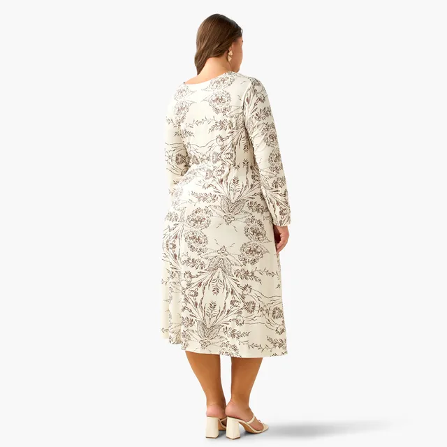 Ulla Popken Floral Knot A-Line Midi Dress – image 5