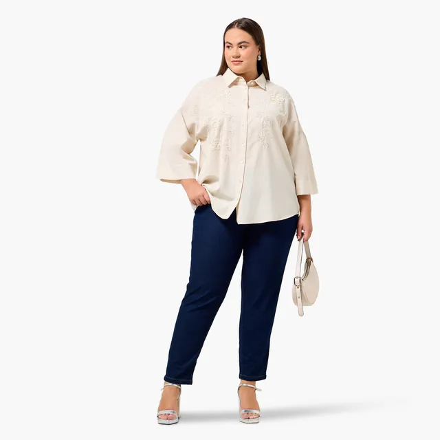 Ulla Popken Embellished Relaxed Shirt – image 3