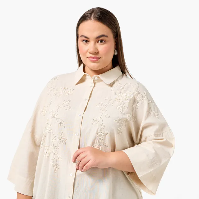 Ulla Popken Embellished Relaxed Shirt – image 5