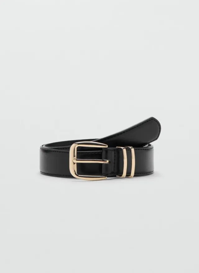 Square Buckle Belt Black