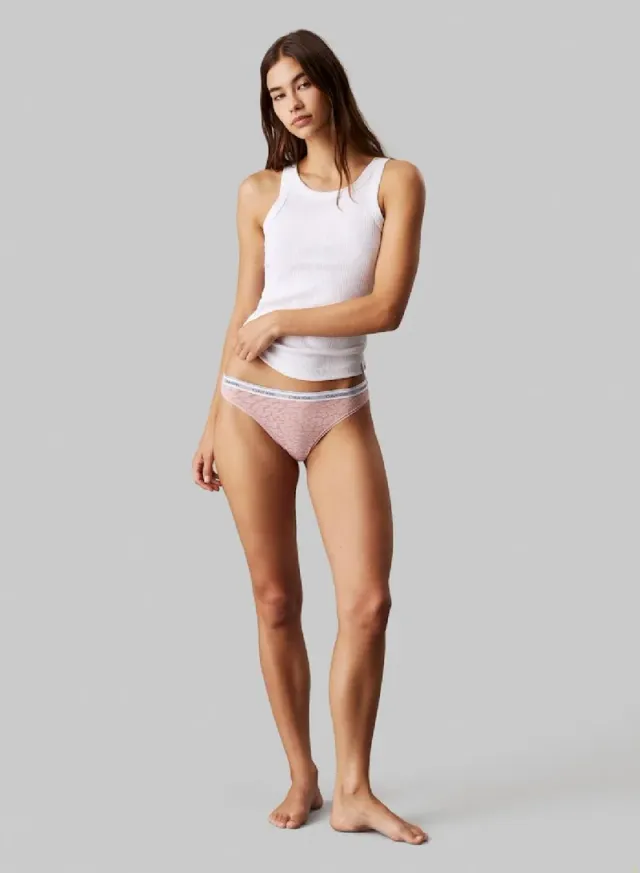 Lace Bikini Briefs Pale Pink – image 3