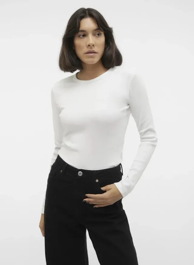 Vero Moda Women's Long-Sleeve O-Neck Tight Fit Top – image 5