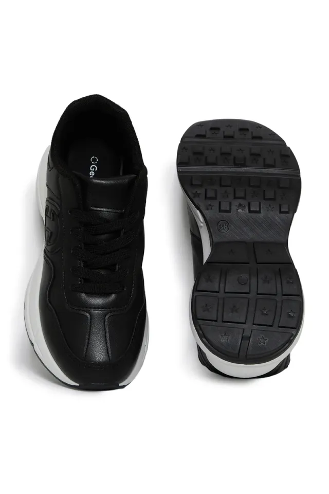Beige Women's Lace-Up Sneakers with Breathable Mesh and Cushioned Insole – image 5
