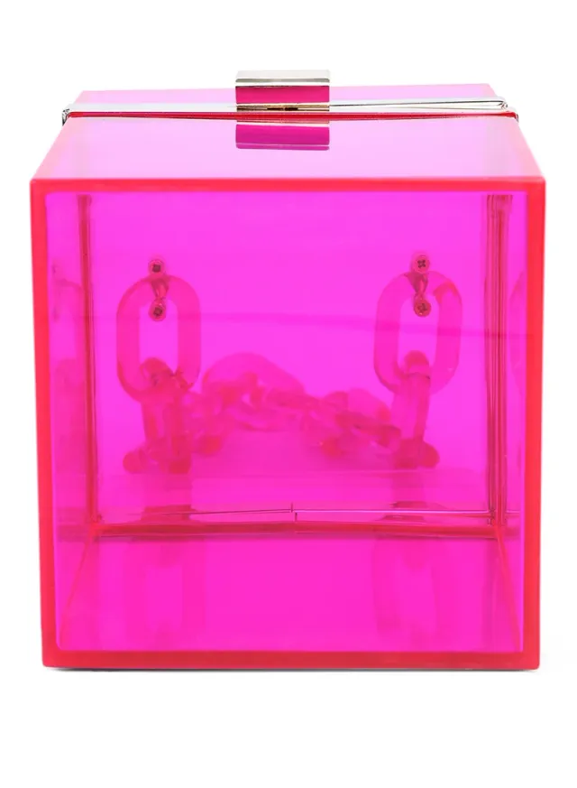 Clear Cuboid Box Clutch - Blue – image 4