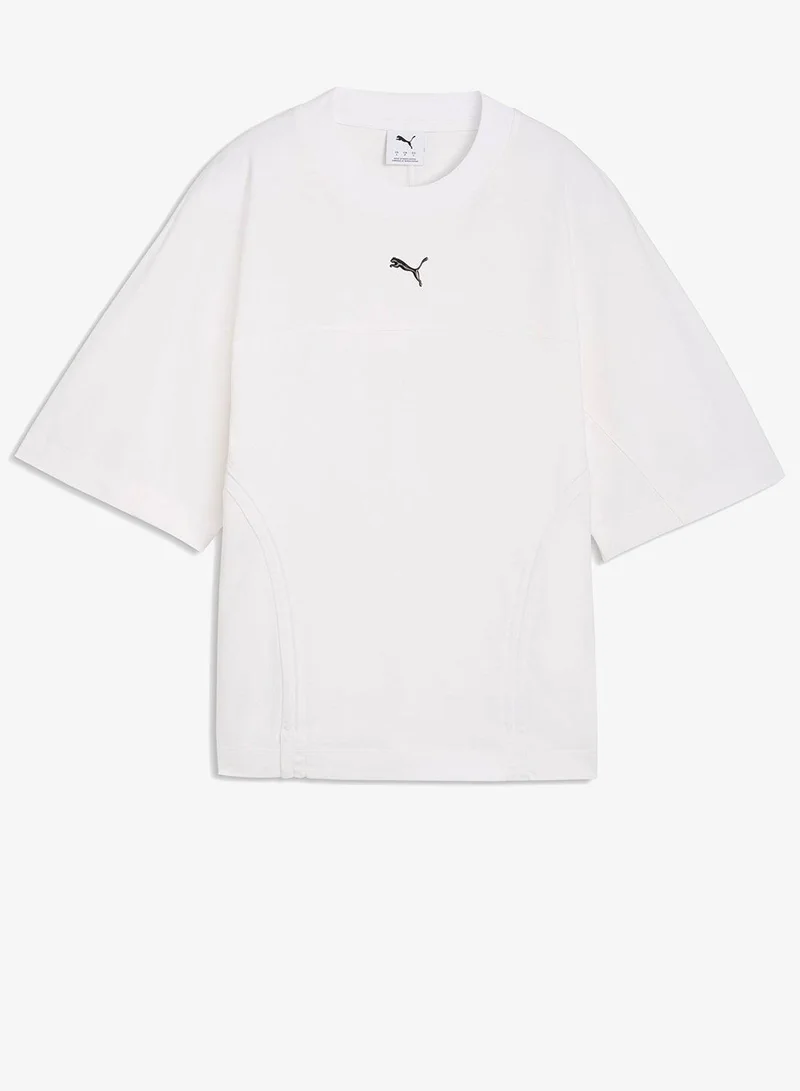 Dare To Fitted Waist T-Shirt White