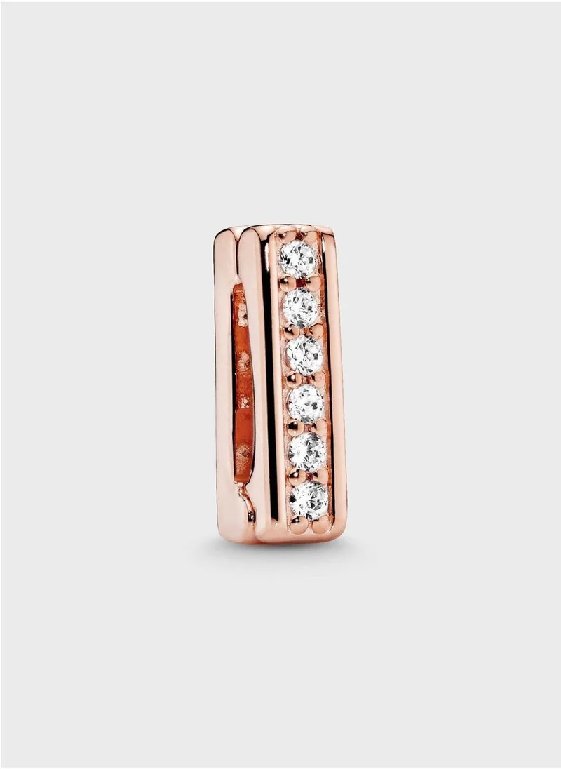 Sparkling Row Clip Charm Clear