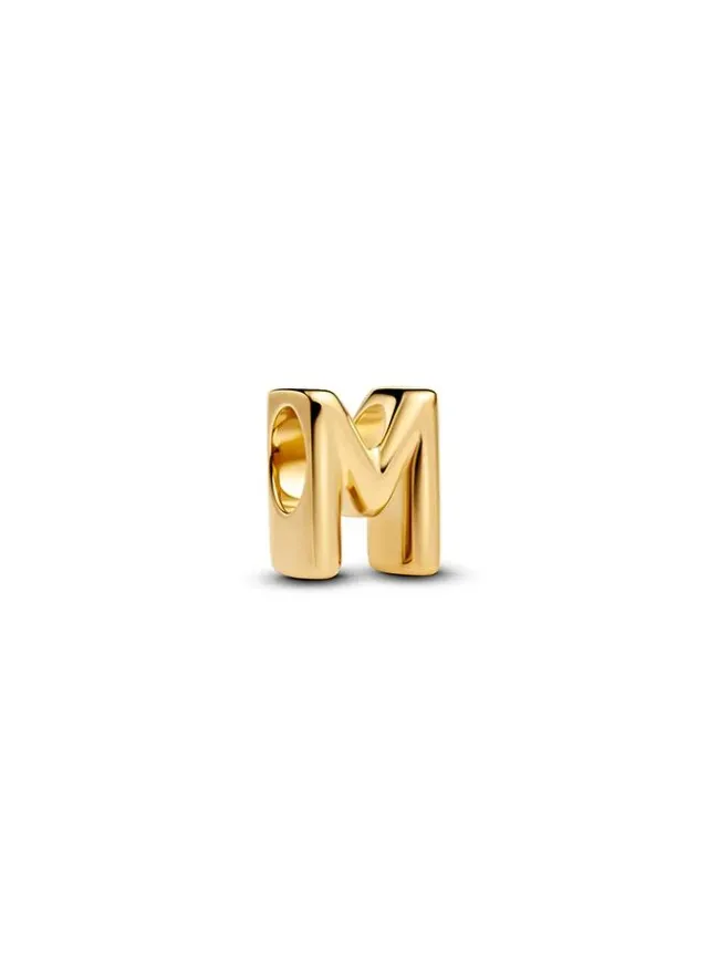 Gold Plated 14K Alphabet Charm - Letter M