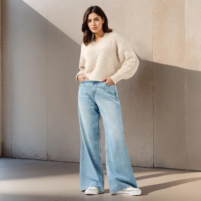 Textured V-Neck Sweater – image 2