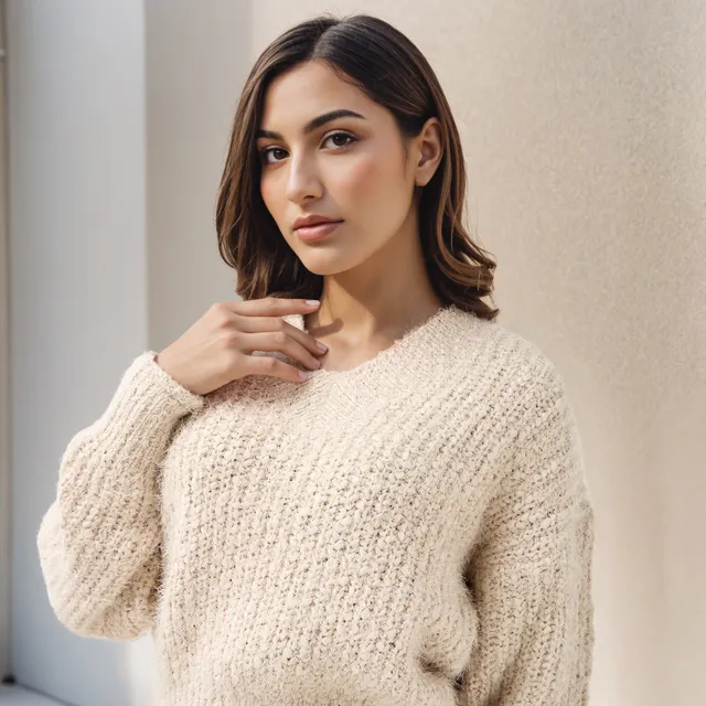 Textured V-Neck Sweater – image 4