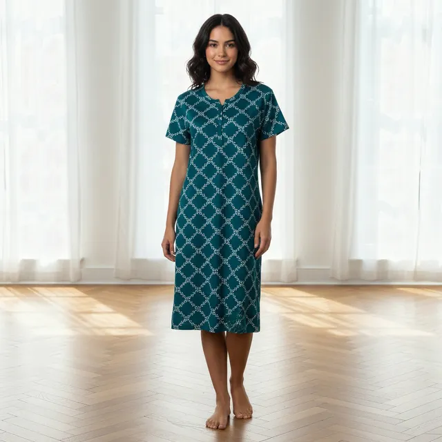 Short Sleeve Printed Sleepshirt