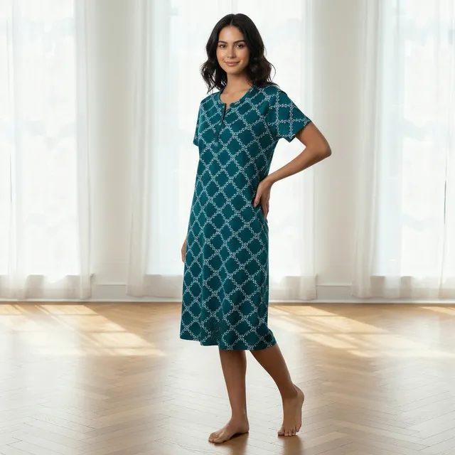 Short Sleeve Printed Sleepshirt – image 2
