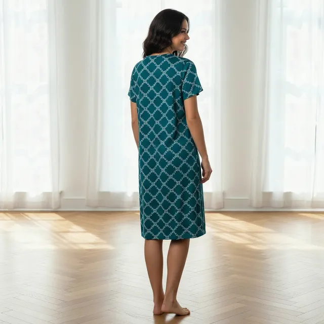 Short Sleeve Printed Sleepshirt – image 3