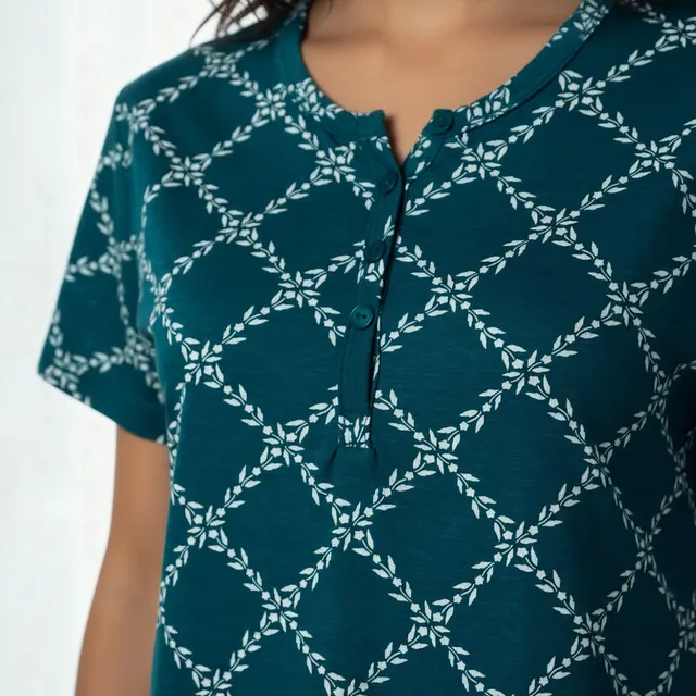 Short Sleeve Printed Sleepshirt – image 4