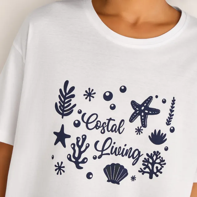 Pyjama Set Shell Print T-shirt & Shorts – image 5