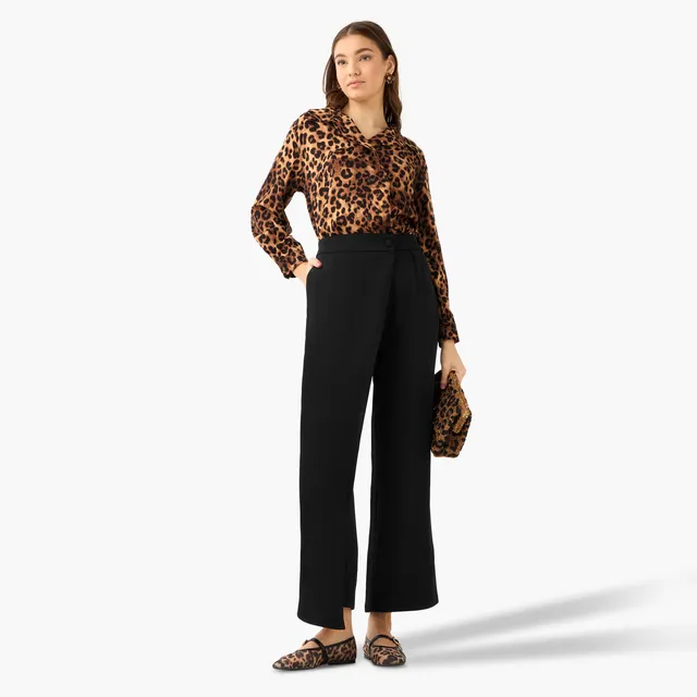 Animal Print High-Low Hem Shirt – image 3