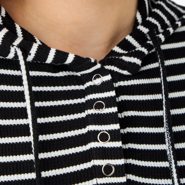 Women's Striped Regular Fit Hoodie – image 3
