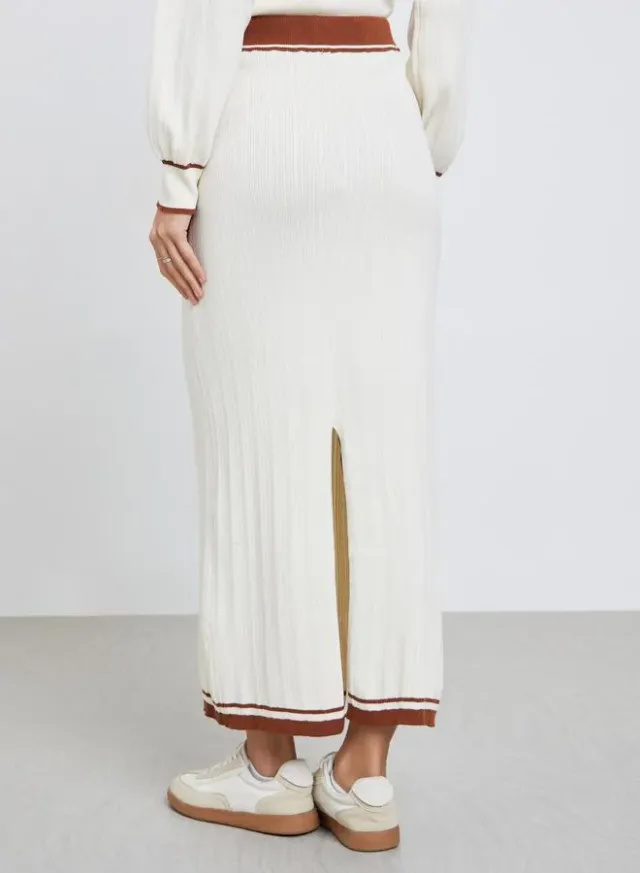 A-Line Maxi Skirt Off White – image 4