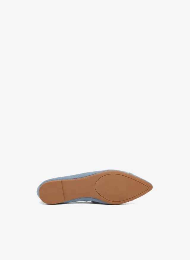 Styli Embellished Pointed Toe Slip-Ons Denim – image 6