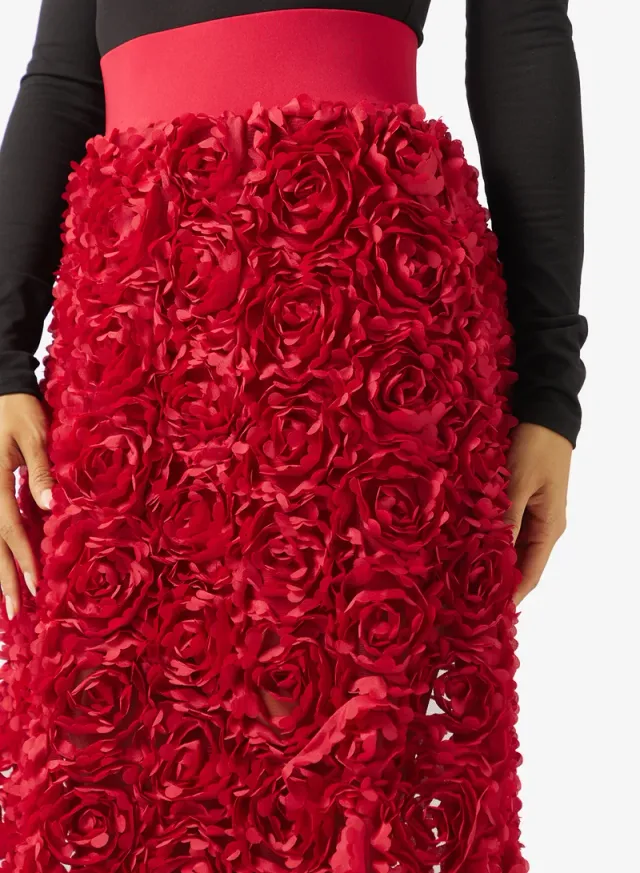 3D Floral A-Line Skirt – image 4