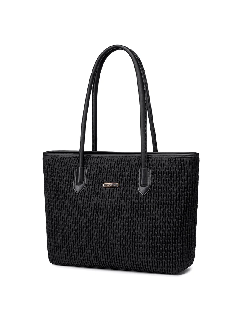 Lightweight Water-Resistant Women's Laptop Tote Bag Burgundy