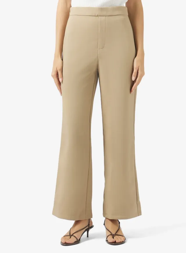 Beige Round Neck Sleeveless Buttoned Jumpsuit for Women - ELLA – image 4