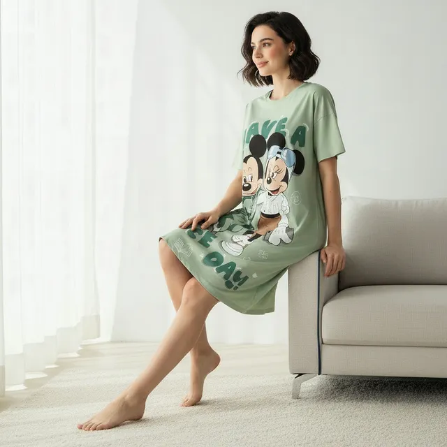 Mickey and Minnie Mouse Short Sleeve Cotton Sleepshirt – image 2