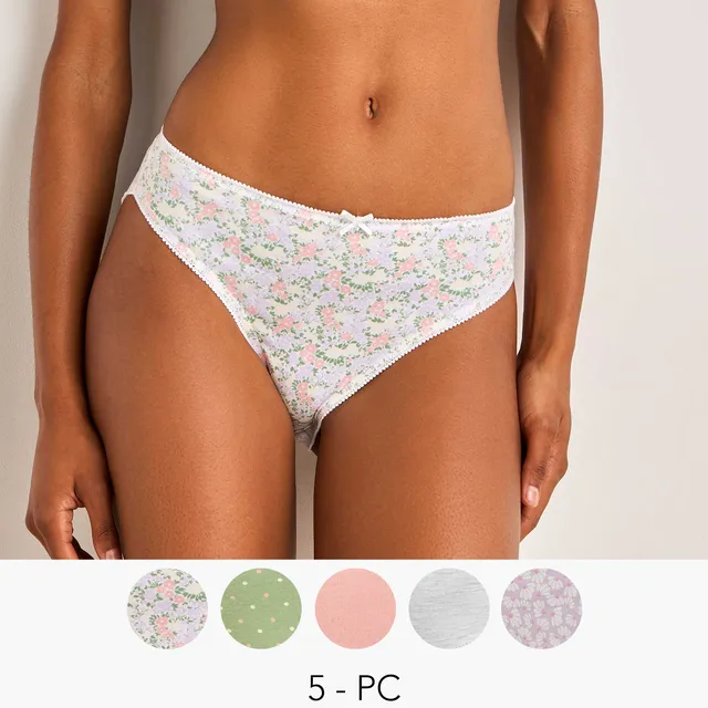 5-Pack Printed Bikini Briefs Assorted