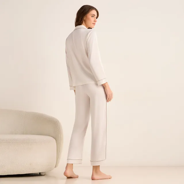 Satin Button-Down Pyjama Set – image 3
