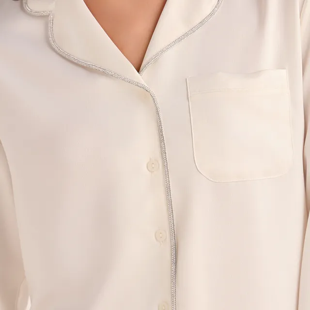 Satin Button-Down Pyjama Set – image 6