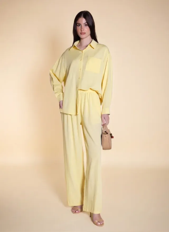 Lightweight Comfort Shirt Set Yellow
