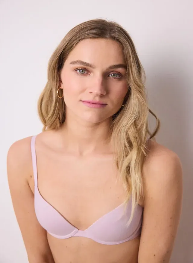 Classic Cotton Bra Pink – image 2