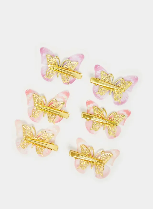 Set of 6 - Butterfly Hair Clips – image 3
