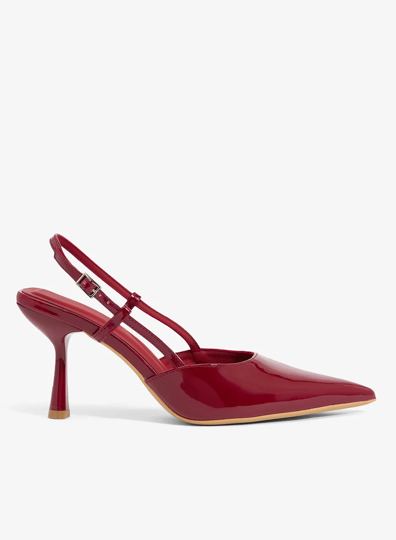 Mid-Heel Slingback Pumps