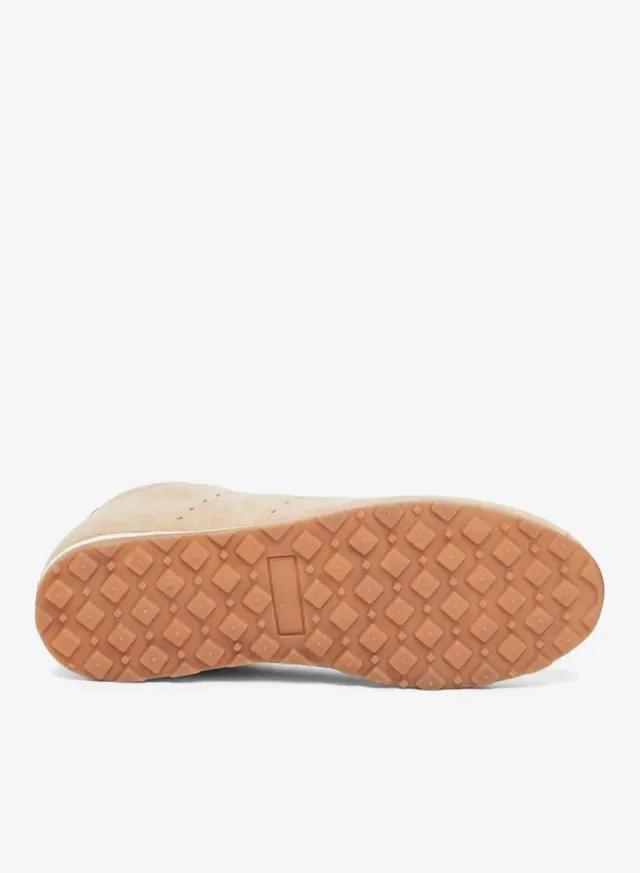 Tan Suede-Look Lace-Up Sneakers – image 6