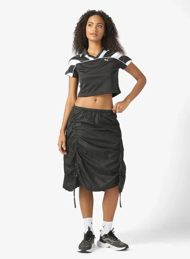 Dare To Woven Midi Skirt Black – image 4